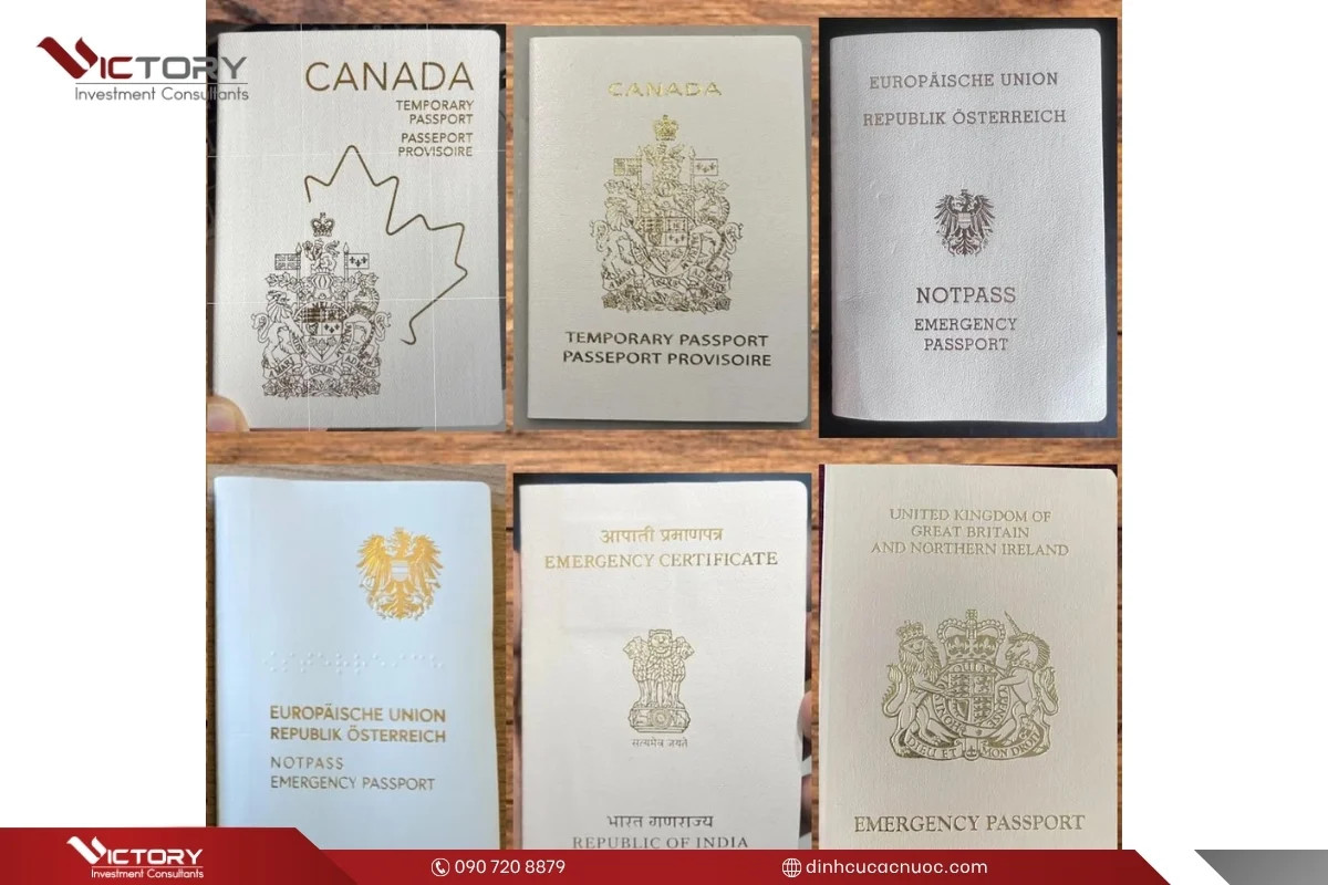 Ảnh của hộ chiếu tạm thời hoặc giấy thông hành