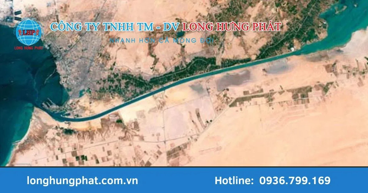 Bản đồ kênh đào Suez