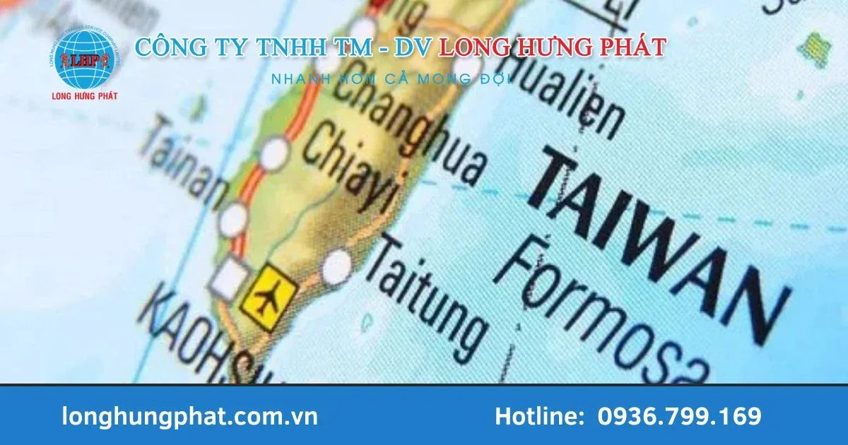 Bản đồ múi giờ hiển thị thời gian chuẩn Đài Loan (TST)