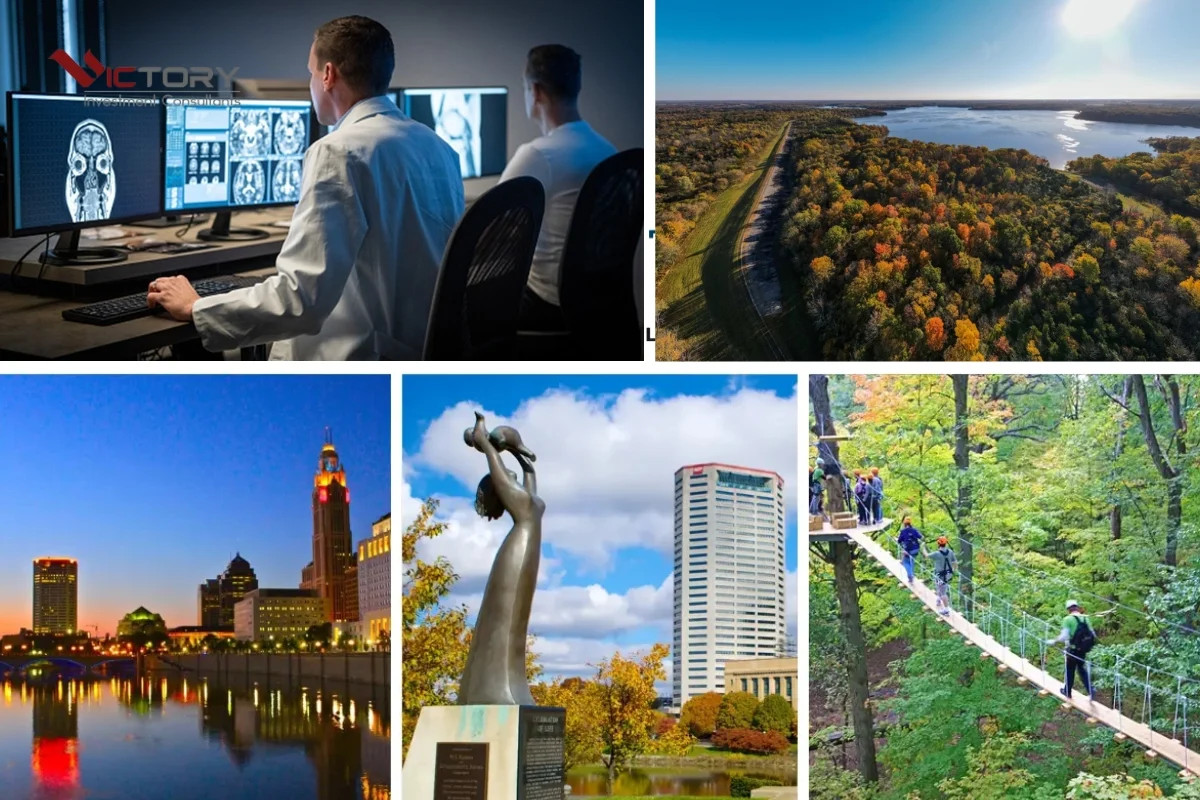 Cảnh quan thiên nhiên tươi đẹp với thác nước trong Công viên Quốc gia Cuyahoga Valley, Ohio