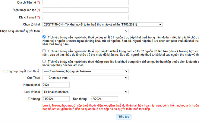 Chọn cơ quan thuế quyết toán