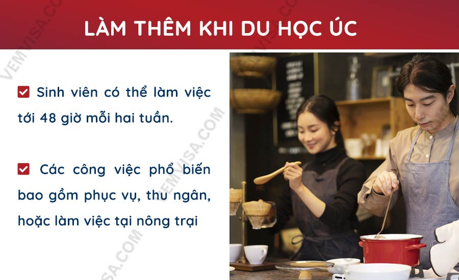Cơ hội làm thêm khi du học Úc, quy định và mức lương