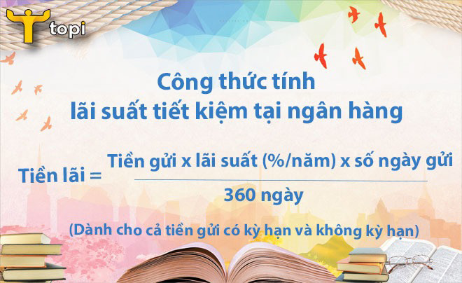 Công thức tính toán lãi suất khi gửi tiền tiết kiệm ngân hàng
