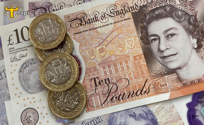 Hình ảnh các tờ tiền Bảng Anh và tiền Việt Nam đặt cạnh nhau, minh họa tỷ giá quy đổi GBP sang VND.