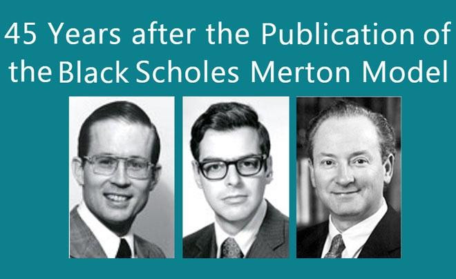 Hình ảnh chân dung các nhà khoa học Fischer Black, Myron Scholes và Robert C. Merton, những người tiên phong phát triển mô hình Black-Scholes