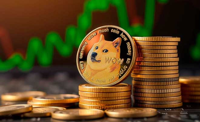 Hình ảnh Dogecoin (DOGE), một meme coin phổ biến