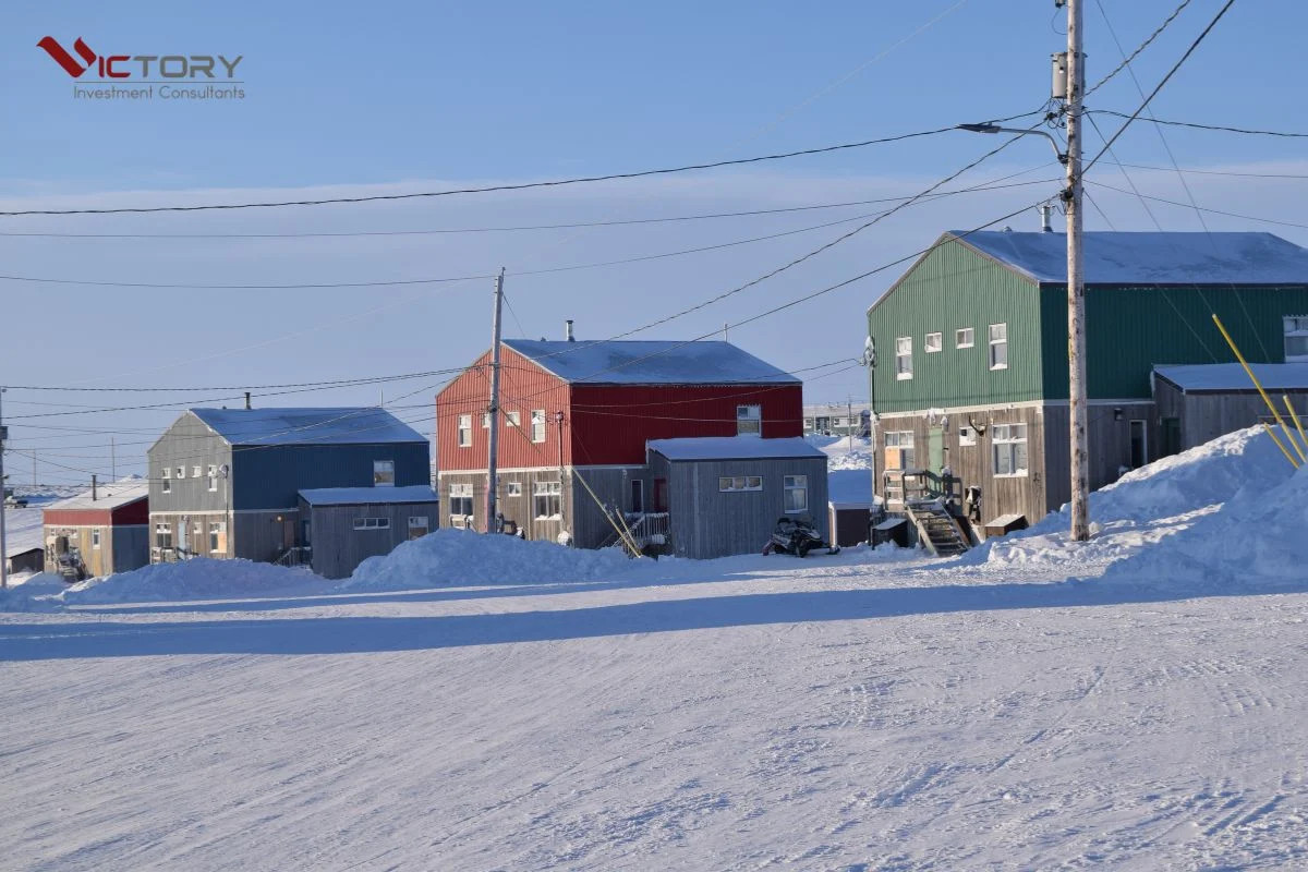 Khung cảnh lãnh nguyên băng giá đặc trưng của tỉnh Nunavut Canada