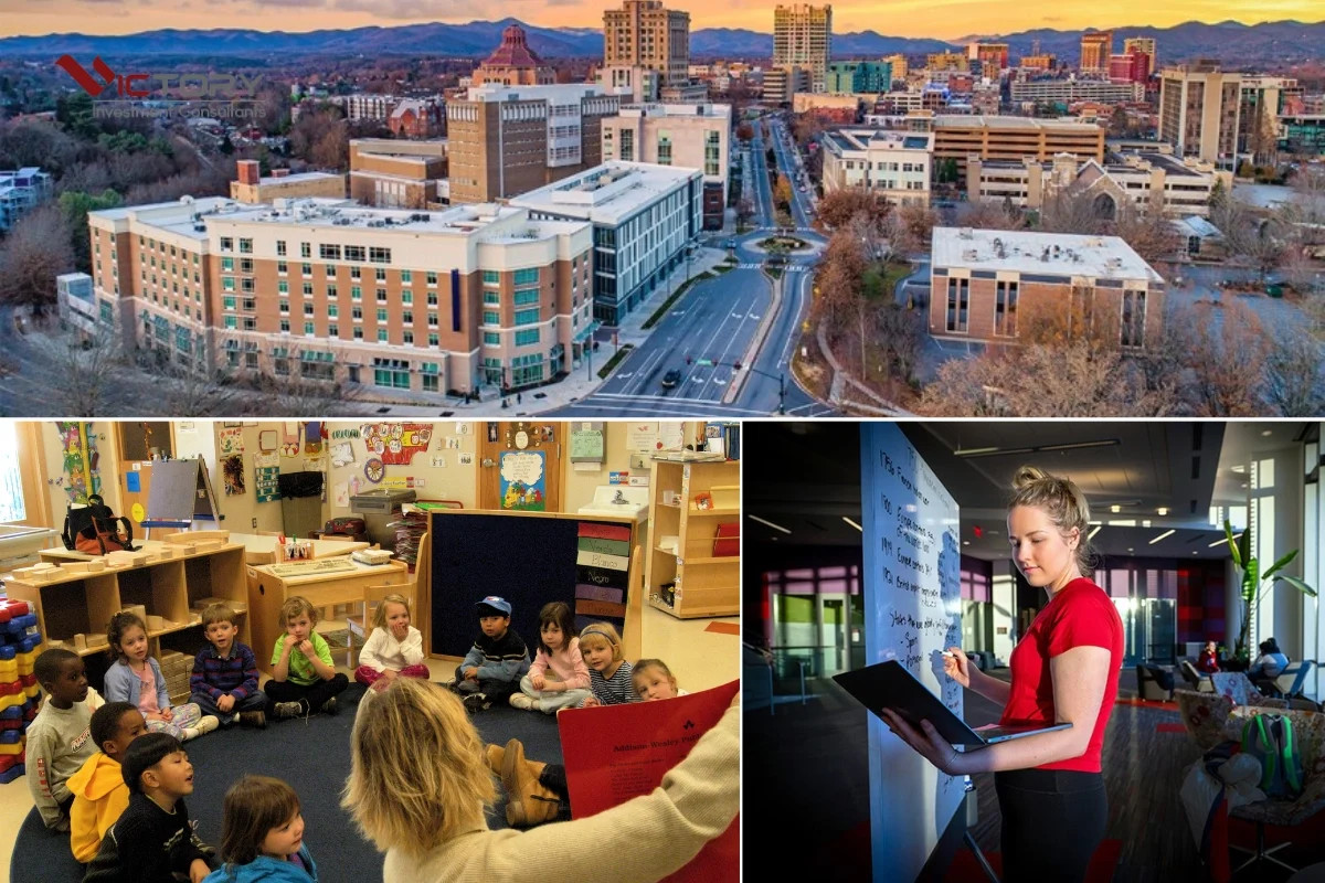 Khuôn viên trường Đại học North Carolina với kiến trúc ấn tượng