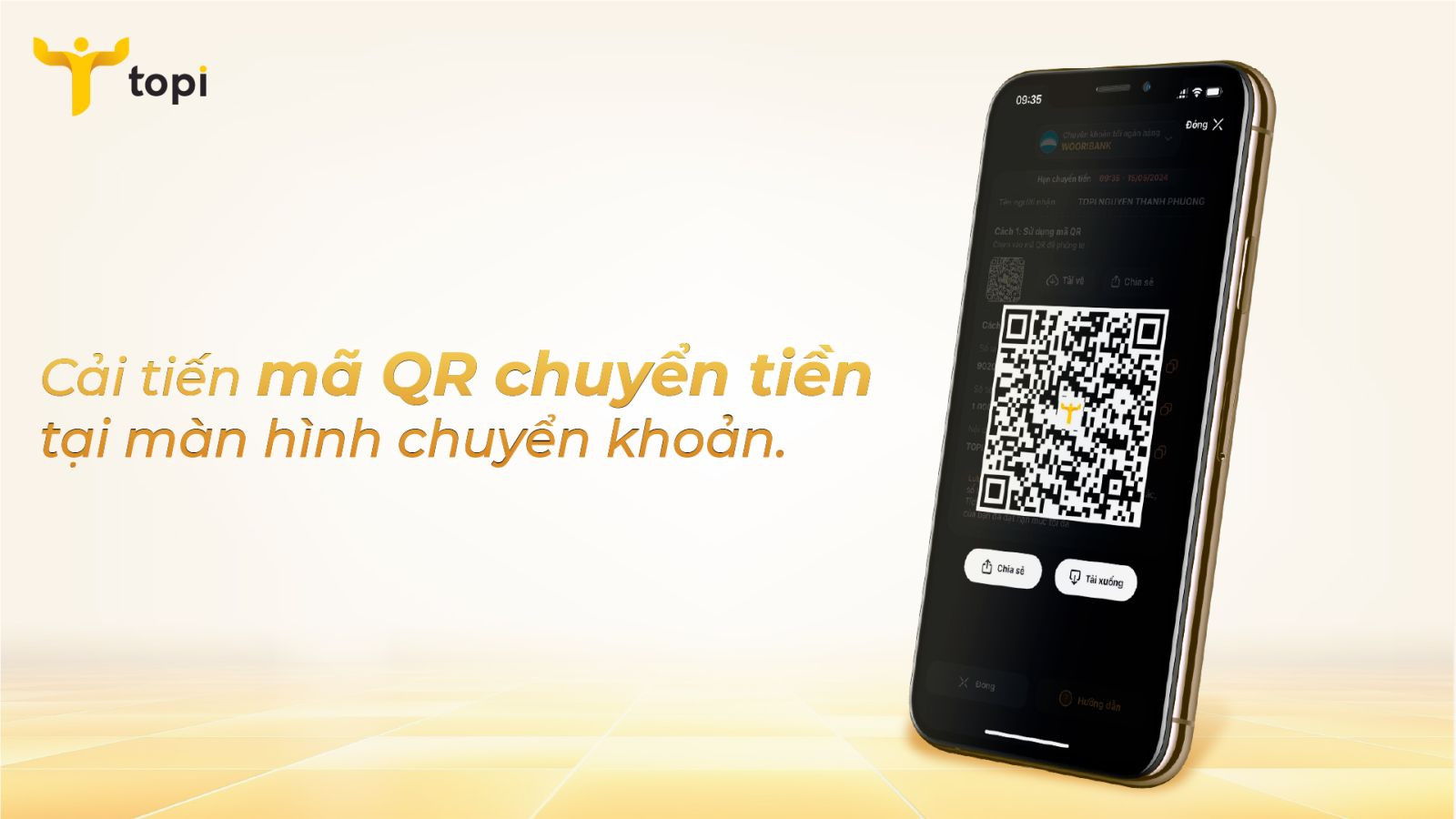 Mã QR chuyển khoản được cải tiến trên ứng dụng