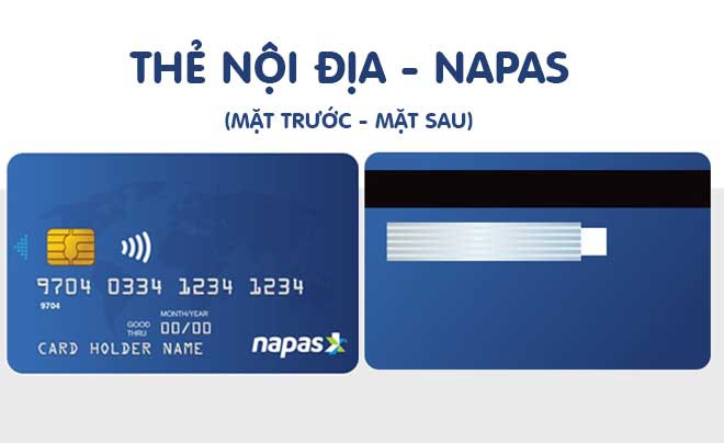 Nhận diện mặt trước và mặt sau của thẻ ghi nợ nội địa