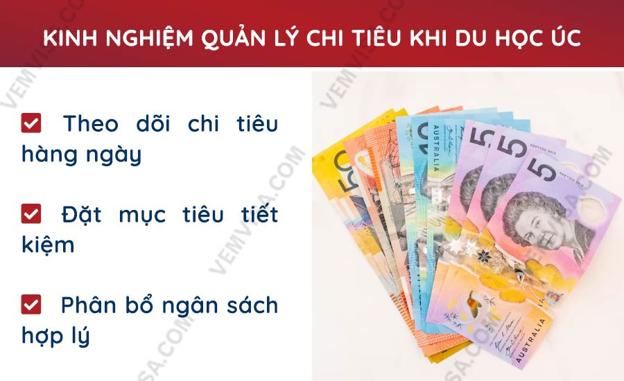 Quản lý chi tiêu du học Úc, bí quyết tiết kiệm hiệu quả