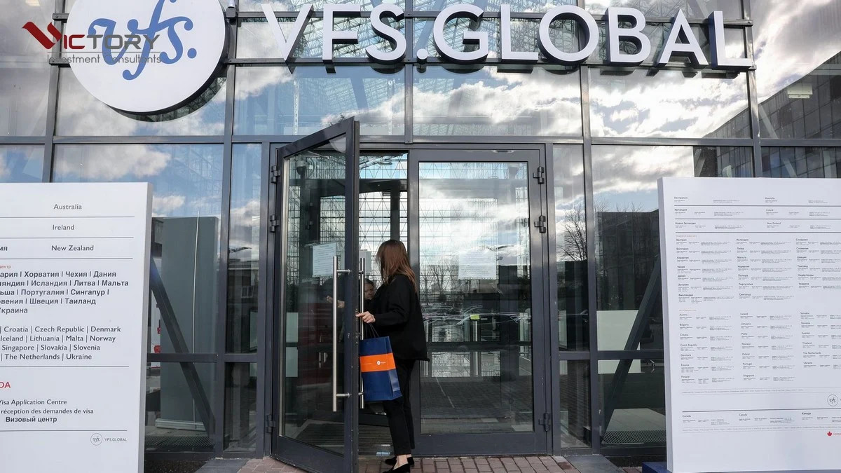 Quầy tiếp nhận hồ sơ xin thị thực Canada tại VFS Global