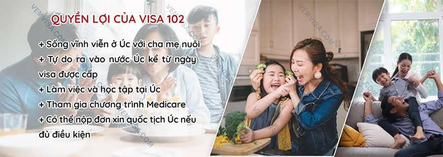 quyền lợi toàn diện của trẻ em với Visa 102 Úc
