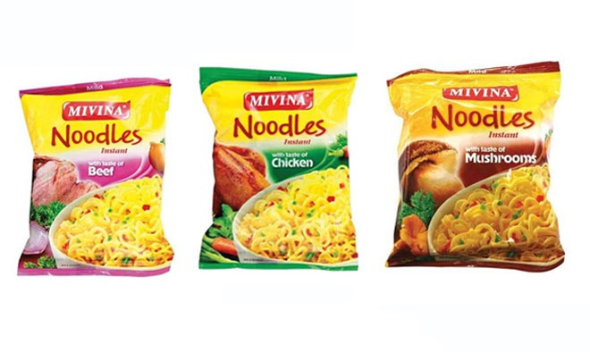 Sản phẩm mì ăn liền Mivina, thương hiệu đầu tiên của Phạm Nhật Vượng tại Ukraine