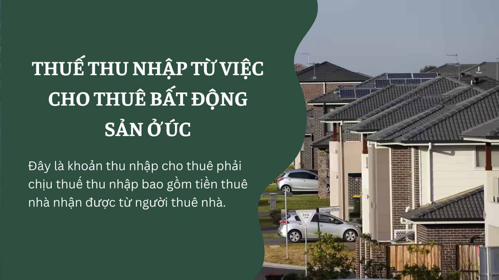 thuế thu nhập từ cho thuê bất động sản Úc