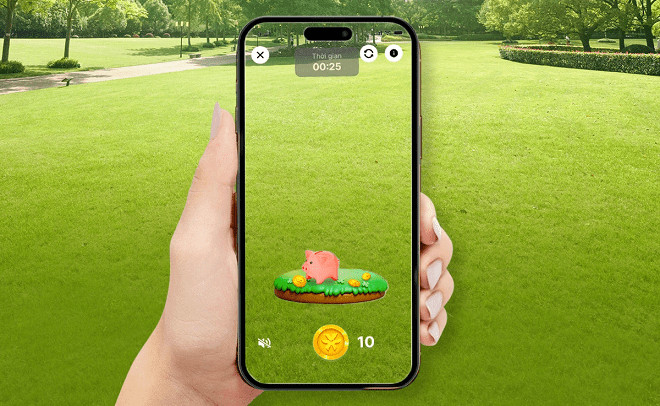 Ứng dụng tài chính trên điện thoại hỗ trợ nuôi heo đất kỹ thuật số