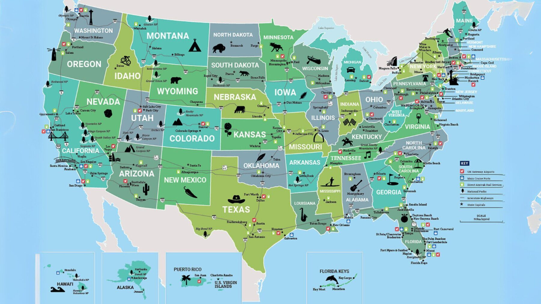 Bản đồ các bang nước Mỹ