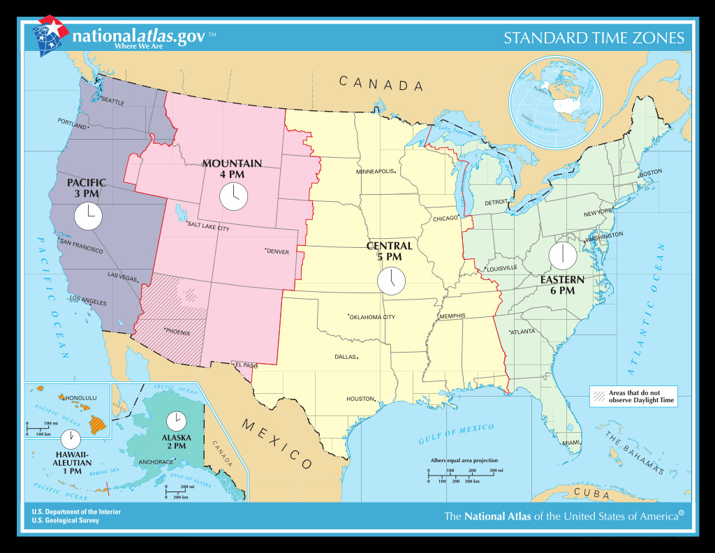 Bản đồ múi giờ Hoa Kỳ