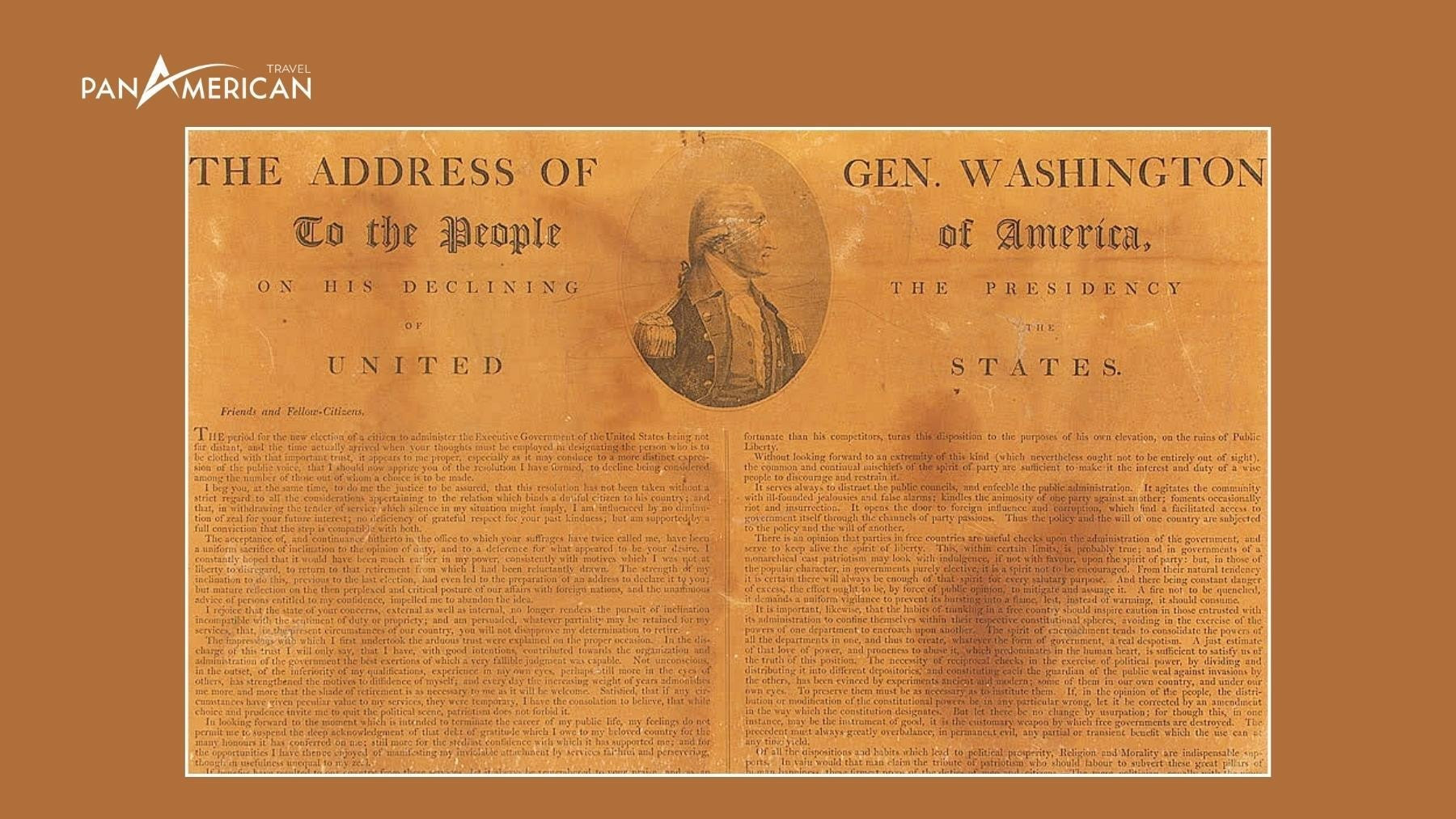 Bản 'Thư Từ Chức' lịch sử của George Washington, thể hiện tinh thần dân chủ của tổng thống đầu tiên của Hoa Kỳ.