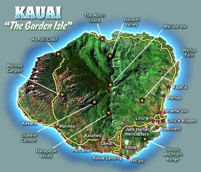 Bờ biển xanh ngát và những vách đá hùng vĩ của hòn đảo Kauai