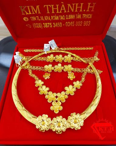 Bộ trang sức cưới vàng 990