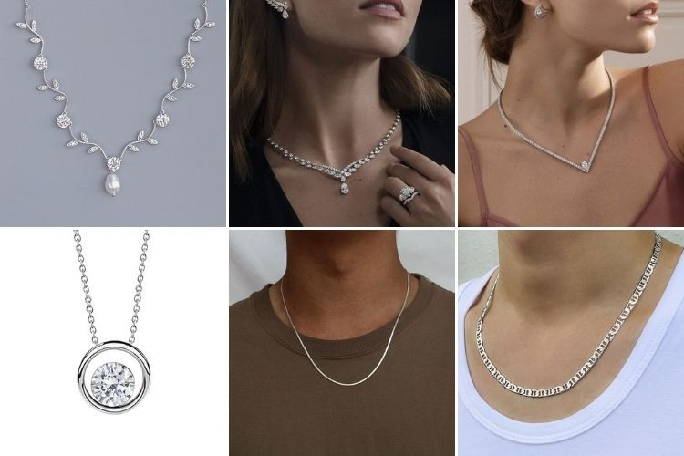 Dây chuyền vàng trắng thời trang cho nam và nữ