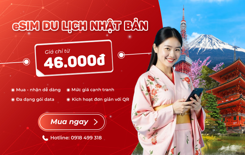 eSIM du lịch Nhật Bản