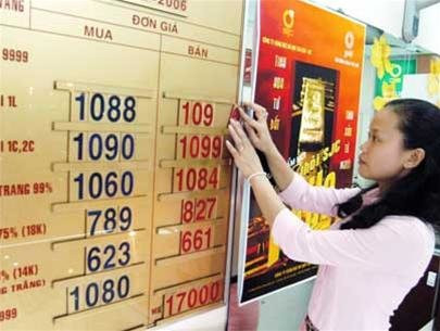 Giá vàng SJC năm 2000 và 2005 tăng trưởng đáng kể