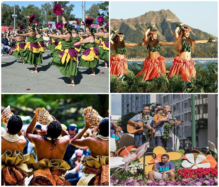Khung cảnh sôi động của một lễ hội Aloha truyền thống tại Hawaii