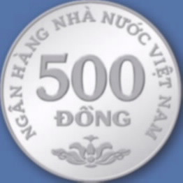 Mặt sau đồng tiền 500 đồng Việt Nam với hoa văn dân tộc