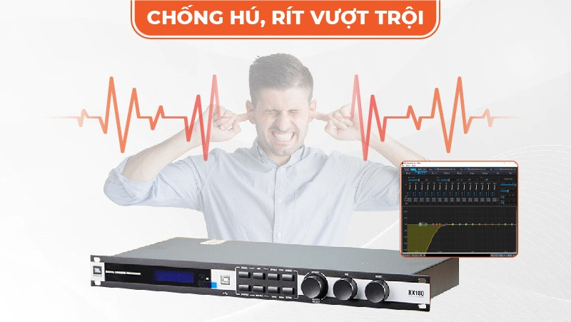 Mặt sau vang số JBL KX180A