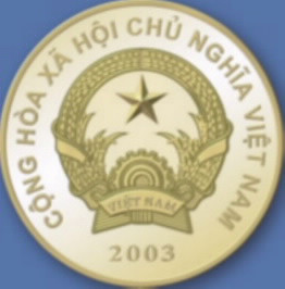 Mặt trước đồng tiền kim loại 1.000 đồng Việt Nam hình Quốc huy