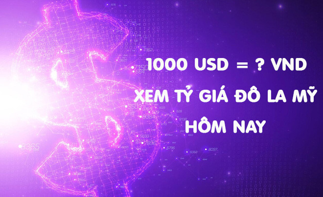 Tỷ giá 1000 đô bằng bao tiền Việt Nam được cập nhật hôm nay