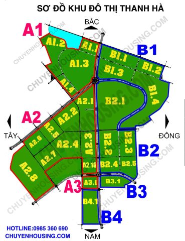 Bản đồ quy hoạch tổng thể khu đô thị Thanh Hà