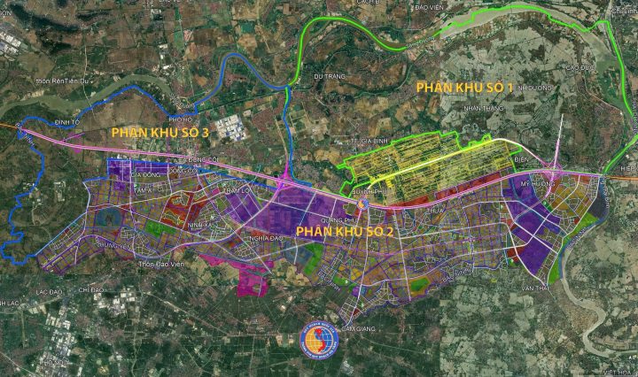 Bản đồ tổng thể quy hoạch phân khu đô thị Nam Sông Đuống khu 2