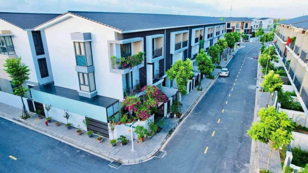 Cảnh quan đường nội khu xanh mát tại khu đô thị Belhomes Hải Phòng