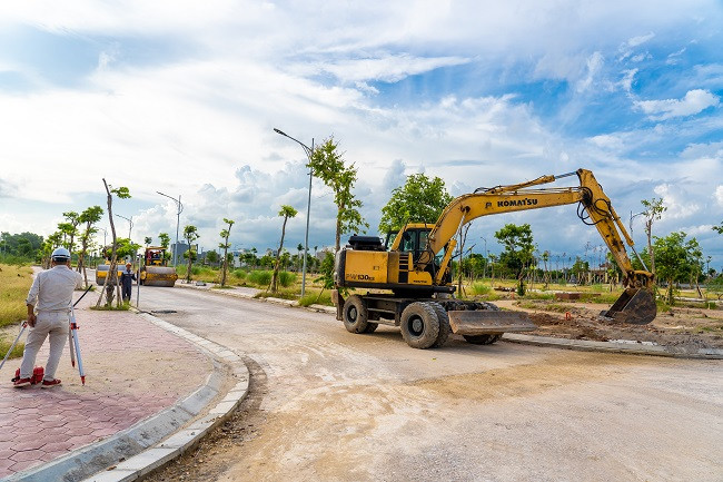 Góc nhìn từ trên cao về một khu vực nhà ở trong đô thị Tân Phú Hưng