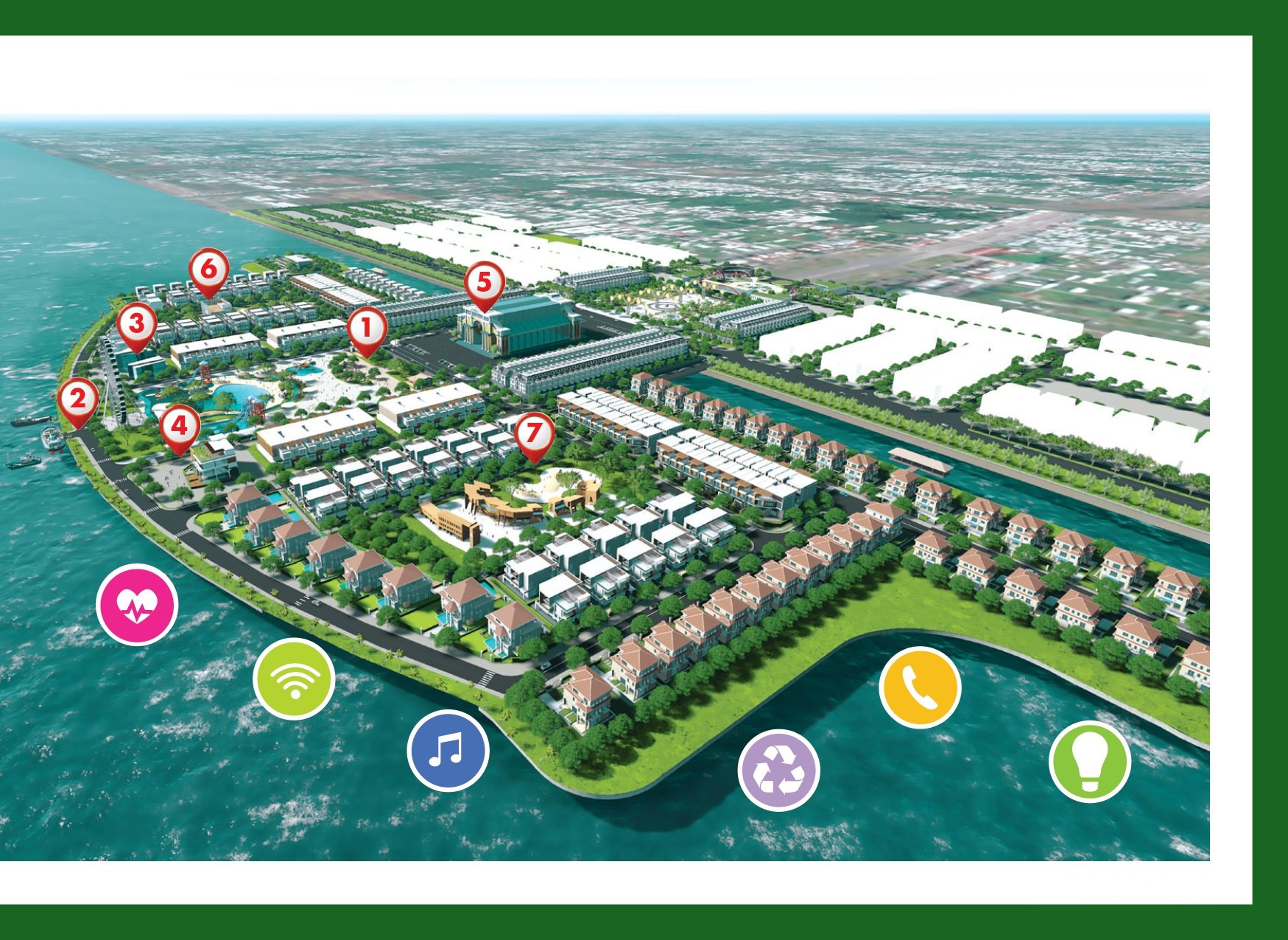 Hình ảnh minh họa không gian sống xanh tại Đảo Phú Gia