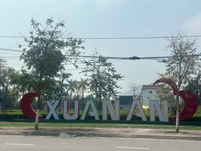 Khu đô thị Xuân An rộng lớn nhìn từ trên cao, thể hiện quy hoạch tổng thể và vị trí chiến lược ở Hà Tĩnh