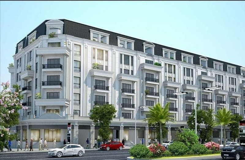 Khu nhà liền kề của khu đô thị Văn Phú trải dài hai bên đường Lê Trọng Tấn