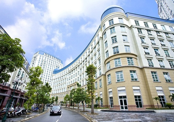 Kiến trúc hiện đại của một khối chung cư cao cấp trong khu đô thị Sudico