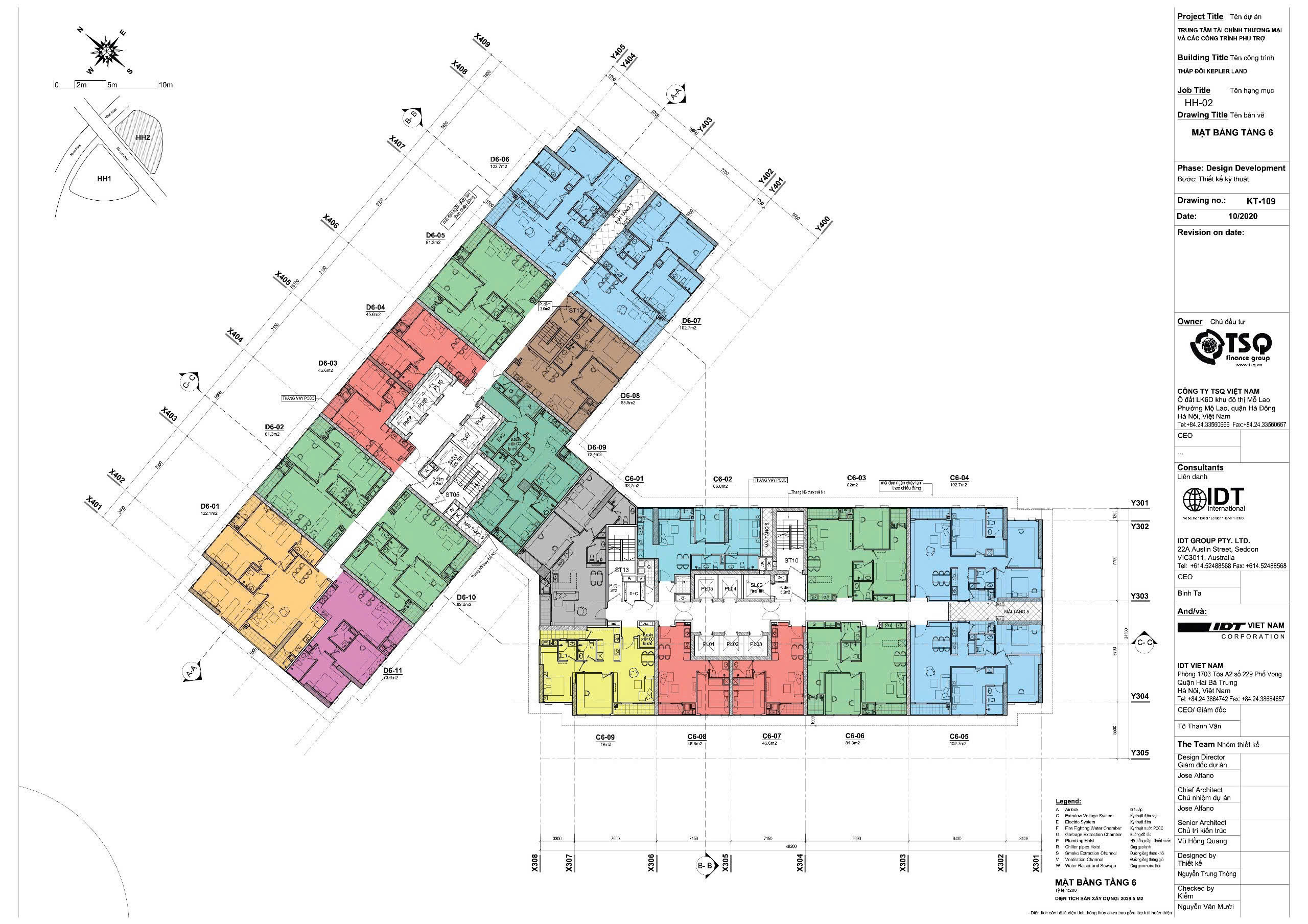 Mặt bằng tháp đôi Kepler Land Hà Đông