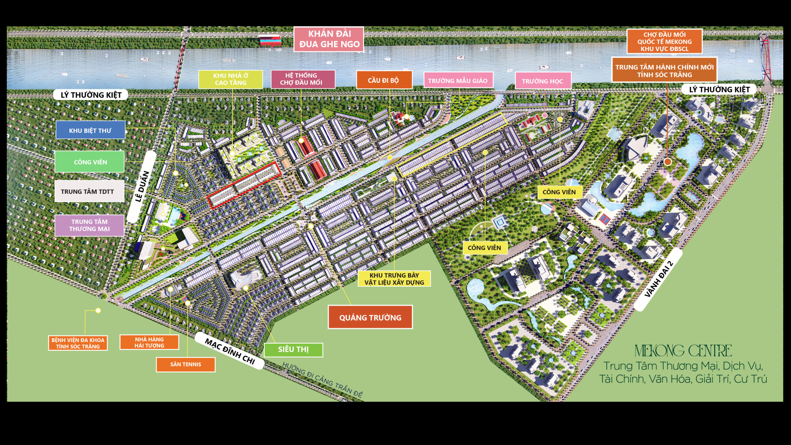 Mặt bằng tổng thể Khu đô thị 5A Sóc Trăng Mekong Centre