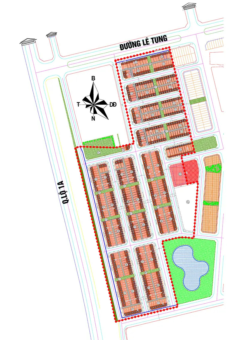 Mặt bằng tổng thể khu đô thị Hoàng Lý Hà Nam