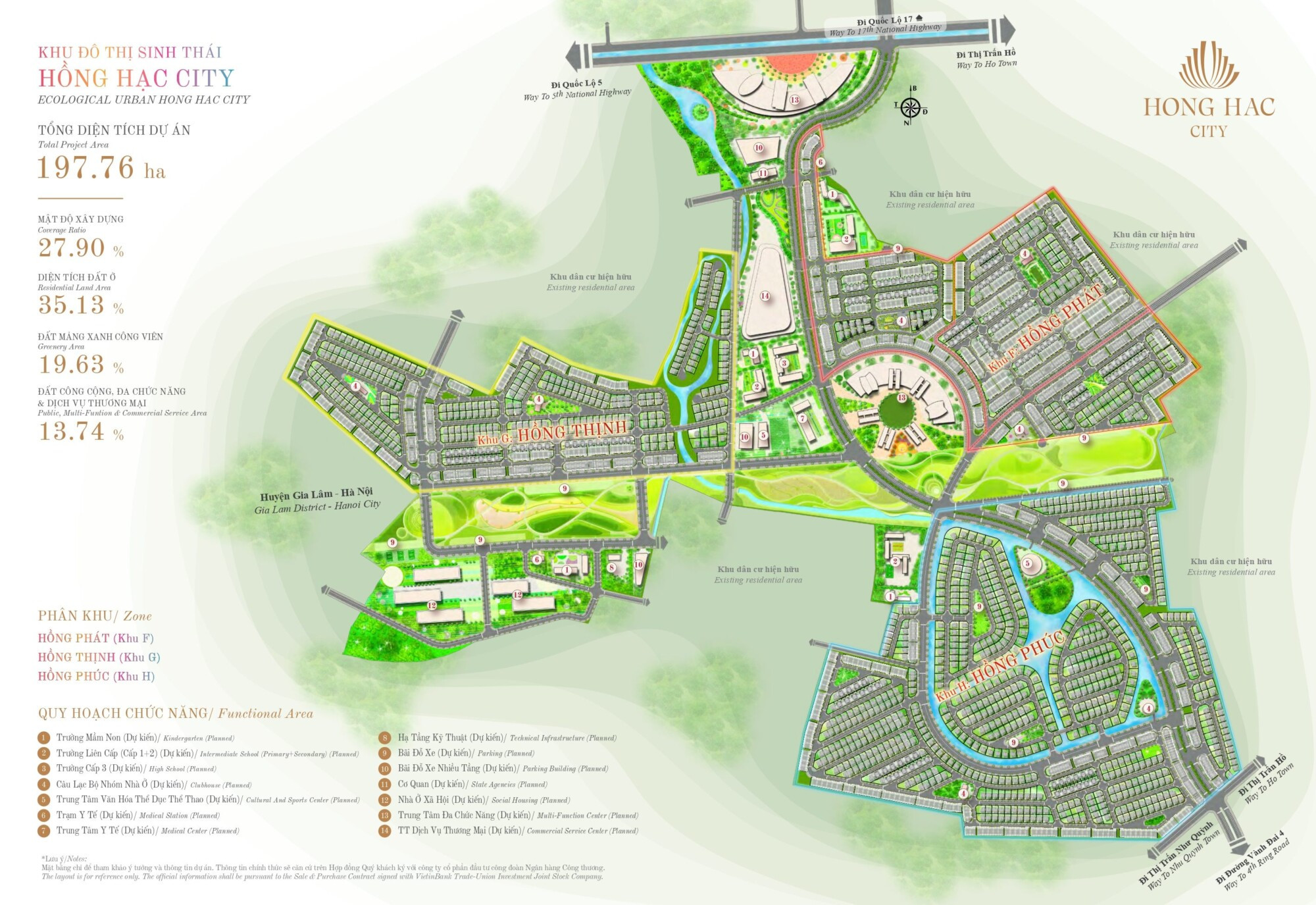 Mặt bằng tổng thể Khu đô thị Phú Mỹ Hưng Hồng Hạc City tại Bắc Ninh