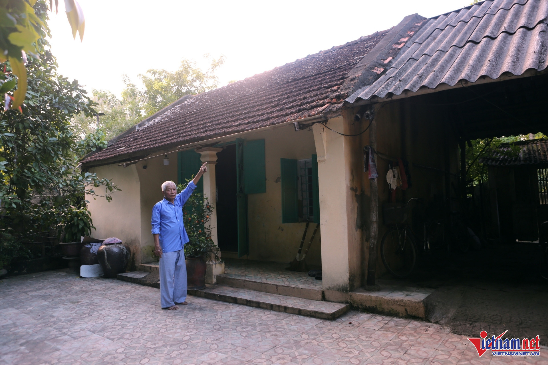 Ngôi nhà xuống cấp của một hộ dân tại khu vực dự án treo khu đô thị Bình Minh Thanh Hóa.