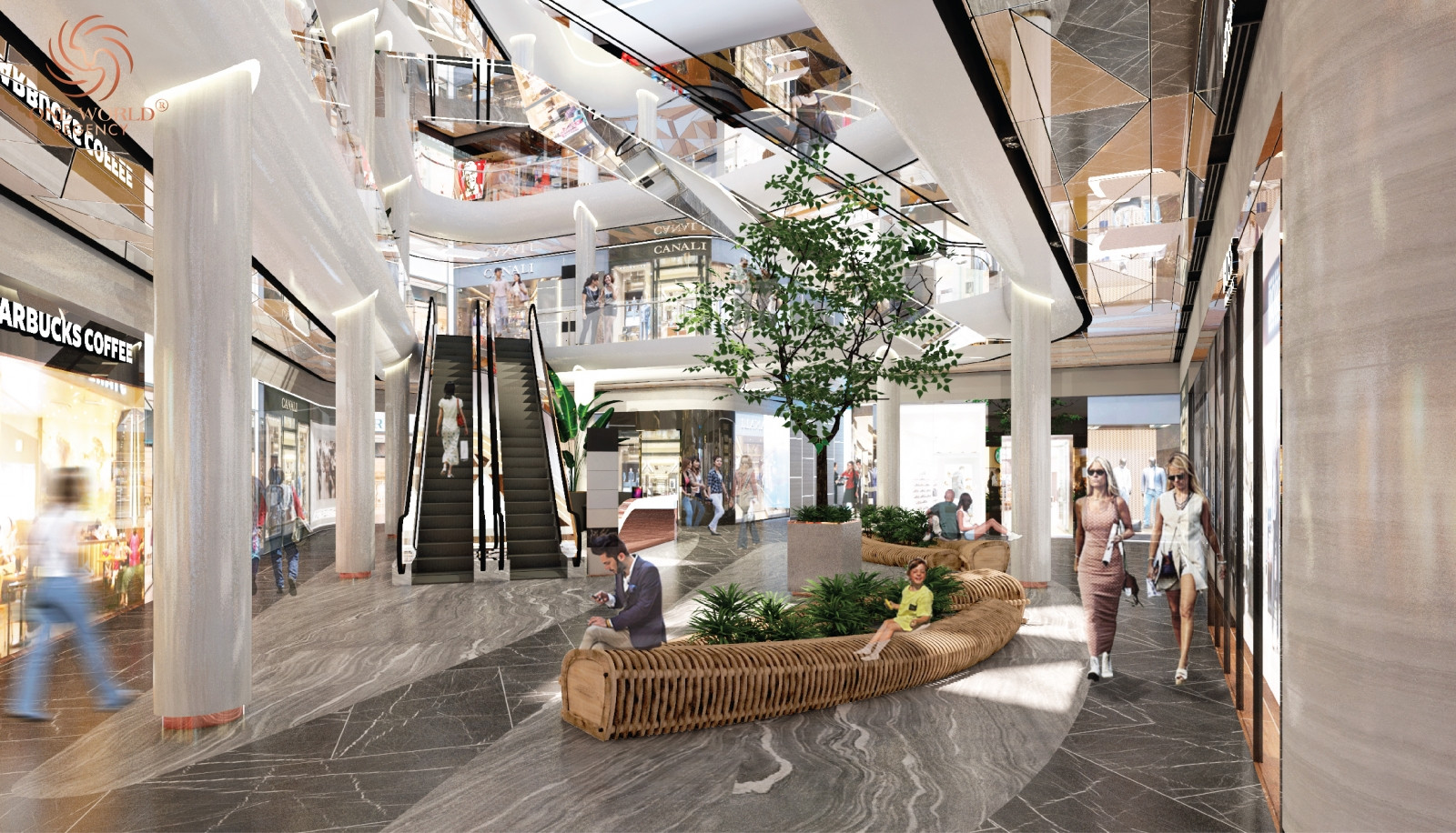 Nội thất trung tâm thương mại One World Regency