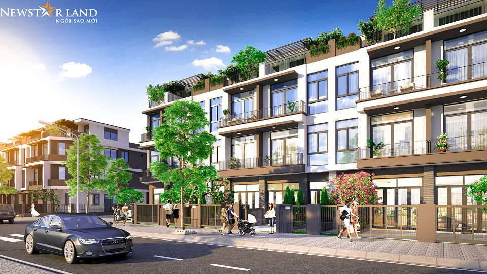 Phối cảnh nhà Liền Kề Hado Charm Villas với kiến trúc đồng bộ và hiện đại