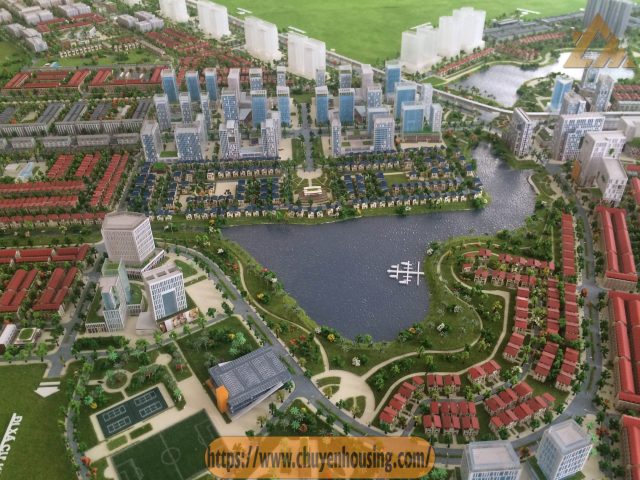 Phối cảnh nhà liền kề khu đô thị Thanh Hà với kiến trúc hiện đại