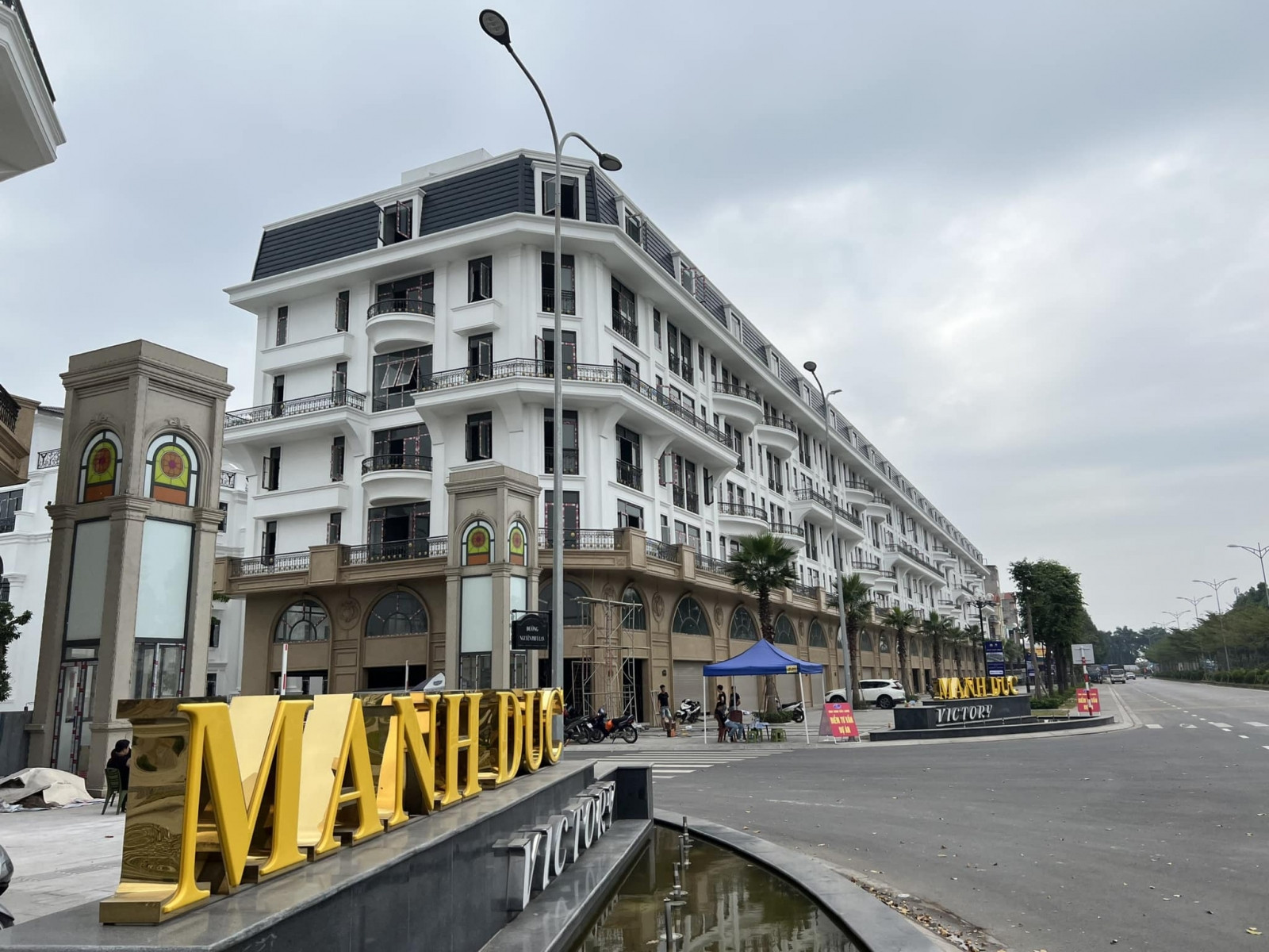 Phối cảnh nhà phố liền kề hiện đại tại khu đô thị Mạnh Đức